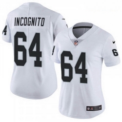 Women Nike Oakland Raiders #64 Richie Incognito Vapor Untouchable Limited White Jersey