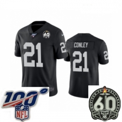 Women Oakland Raiders #21 Gareon Conley Black 60th Anniversary Vapor Untouchable Limited Player 100th Season Football Jersey