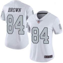 Womens Antonio Brown Limited White Jersey Oakland Raiders Football 84 Jersey Rush Vapor Untouchabel Jersey