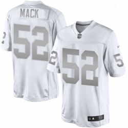 Womens Nike Oakland Raiders 52 Khalil Mack Limited White Platinum NFL Jersey