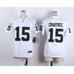 nike women nfl jerseys oakland raiders 15 crabtree white[nike][crabtree]