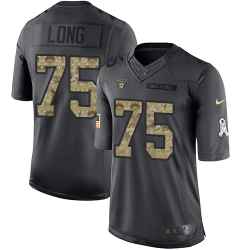 Nike Raiders #75 Howie Long Black Youth Stitched NFL Limited 2016 Salute to Service Jersey