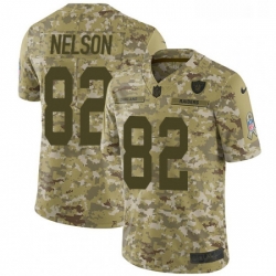 Youth Nike Oakland Raiders 82 Jordy Nelson Limited Camo 2018 Salute to Service NFL Jersey