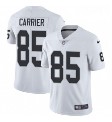 Youth Nike Oakland Raiders 85 Derek Carrier White Vapor Untouchable Limited Player NFL Jersey