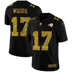 Los Angeles Rams 17 Robert Woods Men Nike Leopard Print Fashion Vapor Limited NFL Jersey Black