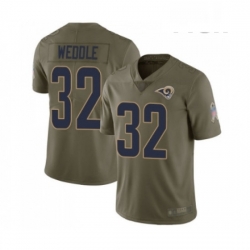 Men Los Angeles Rams 32 Eric Weddle Limited Olive 2017 Salute to Service Football Jersey