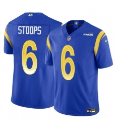 Men Los Angeles Rams 6 Drake Stoops Blue 2024 Draft F U S E Vapor Untouchable Stitched Football Jersey