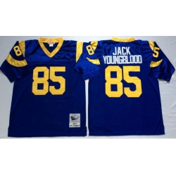 Men Los Angeles Rams 85 Jack Youngblood Blue M&N Throwback Jersey