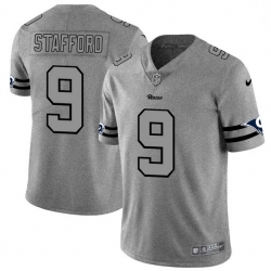 Men Los Angeles Rams 9 Matthew Stafford Men Nike Gray Gridiron II Vapor Untouchable Limited NFL Jersey