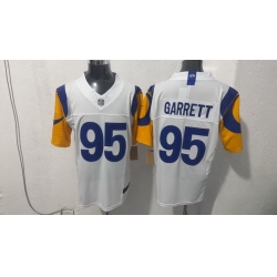 Men Los Angeles Rams  95 Myles Garrett White 2026 F U S E  Vapor Limited Stitched Football Jersey