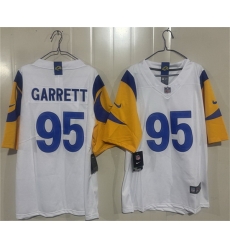 Men Los Angeles Rams 95 Myles Garrett White 2026 Vapor Limited Stitched Football Jersey Men Los Angeles Rams 95 Myles Garrett White 2026 Vapor Limited Stitched Football Jersey