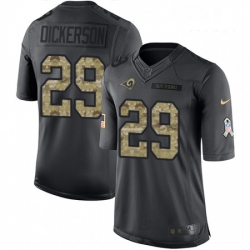 Men Nike Los Angeles Rams 29 Eric Dickerson Limited Black 2016 Salute to Service NFL Jersey