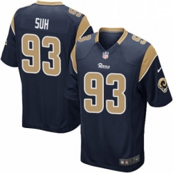 Men Nike Los Angeles Rams 93 Ndamukong Suh Game Navy Blue Team Color NFL Jersey