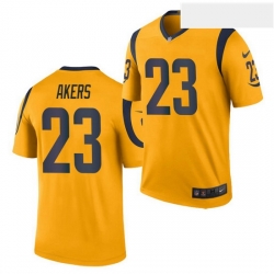 Men Nike Rams 23 Cam Akers Gold Rush Limtited Jersey