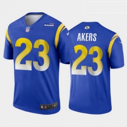 Men Nike Rams 23 Cam Akers Roayl Blue Vapor Limtited Jersey