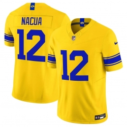 Men's Los Angeles Rams #12 Puka Nacua Yellow 2026 F.U.S.E. Vapor Limited Football Stitched Jersey