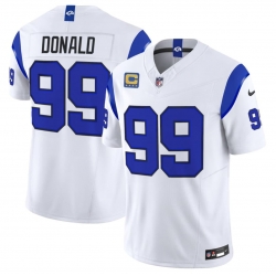 Men's Los Angeles Rams #99 Aaron Donald White 2026 F.U.S.E. With 4- Star C Patch Vapor Limited Football Stitched Jersey