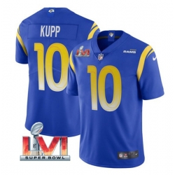 Nike Los Angeles Rams 10 Cooper Kupp Royal 2022 Super Bowl LVI Vapor Limited Jersey