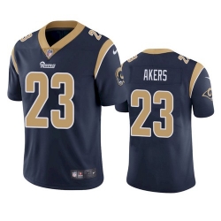 Nike Los Angeles Rams 23 Cam Akers Navy Blue Team Color Men Stitched NFL Vapor Untouchable Limited Jersey