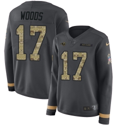 Nike Rams #17 Robert Woods Anthracite Salute to Service Jersey