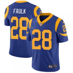 Nike Rams #28 Marshall Faulk Royal Blue Alternate Mens Stitched NFL Vapor Untouchable Limited Jersey