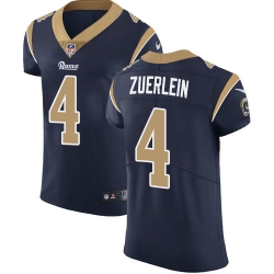 Nike Rams #4 Greg Zuerlein Navy Blue Team Color Mens Stitched NFL Vapor Untouchable Elite Jersey