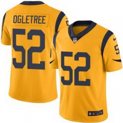 Nike Rams #52 Alec Ogletree Gold Mens Stitched NFL Limited Rush Jersey