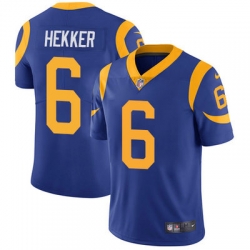 Nike Rams #6 Johnny Hekker Royal Blue Alternate Mens Stitched NFL Vapor Untouchable Limited Jersey