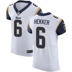 Nike Rams #6 Johnny Hekker White Mens Stitched NFL Vapor Untouchable Elite Jersey