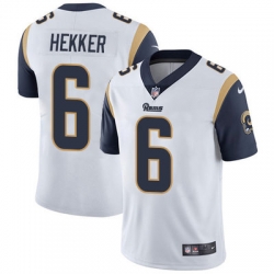 Nike Rams #6 Johnny Hekker White Mens Stitched NFL Vapor Untouchable Limited Jersey