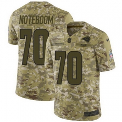 Nike Rams #70 Joseph Noteboom Camo Mens Stitched NFL Limited 2018 Salute To Service Jersey