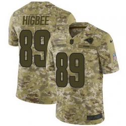 Nike Rams #89 Tyler Higbee Camo Mens Stitched NFL Limited 2018 Salute To Service Jersey