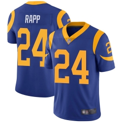 Rams 24 Taylor Rapp Royal Blue Alternate Men Stitched Football Vapor Untouchable Limited Jersey