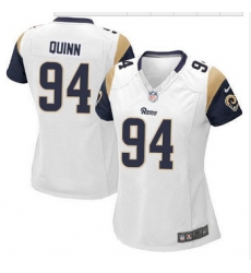 Women NEW Rams #94 Robert Quinn White Stitched NFL Elite Jersey