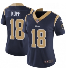 Womens Nike Los Angeles Rams 18 Cooper Kupp Navy Blue Team Color Vapor Untouchable Limited Player NFL Jersey