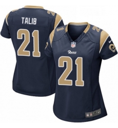 Womens Nike Los Angeles Rams 21 Aqib Talib Game Navy Blue Team Color NFL Jersey