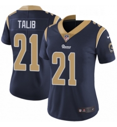 Womens Nike Los Angeles Rams 21 Aqib Talib Navy Blue Team Color Vapor Untouchable Elite Player NFL Jersey