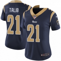 Womens Nike Los Angeles Rams 21 Aqib Talib Navy Blue Team Color Vapor Untouchable Limited Player NFL Jersey