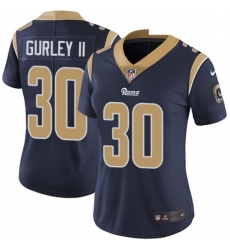 Womens Nike Los Angeles Rams 30 Todd Gurley Elite Navy Blue Team Color NFL Jersey