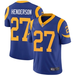 Rams 27 Darrell Henderson Royal Blue Alternate Youth Stitched Football Vapor Untouchable Limited Jersey