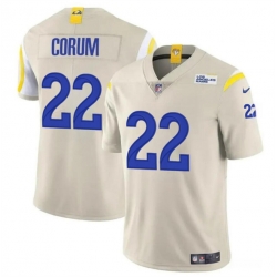 Youth Los Angeles Rams 22 Blake Corum Bone 2024 Draft Vapor Untouchable Stitched Football Jersey
