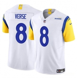 Youth Los Angeles Rams 8 Jared Verse White 2024 Draft F U S E Vapor Untouchable Stitched Football Jersey