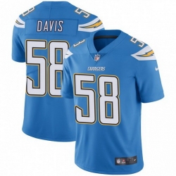 Chargers 58 Thomas Davis Light Blue Vapor Untouchable Limited Jesrey