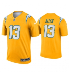 Men Los Angeles Chargers 13 Keenan Allen Inverted Legend Gold Jersey