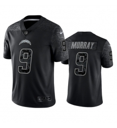 Men Los Angeles Chargers 9 Kenneth Murray Black Reflective Limited Stitched Football Jersey