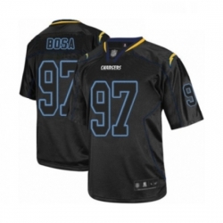 Men Los Angeles Chargers 97 Joey Bosa Elite Lights Out Black Football Jersey