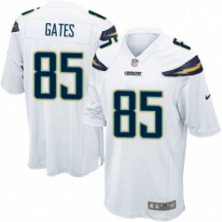 Men Nike Los Angeles Chargers 85 Antonio Gates Game White NFL Jersey