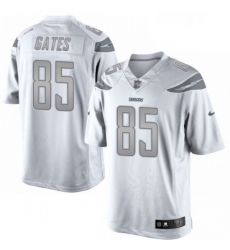 Men Nike Los Angeles Chargers 85 Antonio Gates Limited White Platinum NFL Jersey