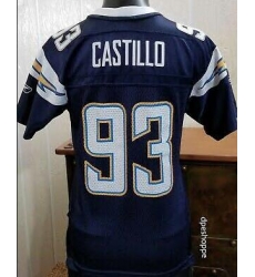 Mens San Diego Chargers Luis Castillo #93 NFL Blue Reebok Jersey