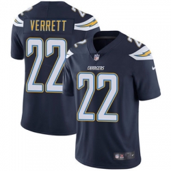 Nike Chargers #22 Jason Verrett Navy Blue Team Color Mens Stitched NFL Vapor Untouchable Limited Jersey